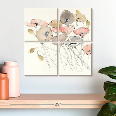 Harnek Black Line Poppies I Neutral