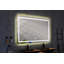 Miroir de salle de bain 60 po x 36 po à DEL avec façade et rétroéclairage, miroir de meuble-lavabo mural, anti-buée, mémoire, 3 couleurs, réglable en continu-770314662