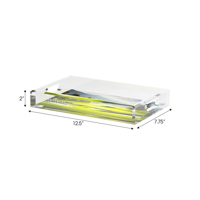 Decorative Tray, 2" H x 12.5" W x 7.75" D