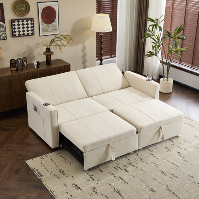 3-in-1 Convertible Sofa Bed With Storage - Adjustable Recliner To Bed