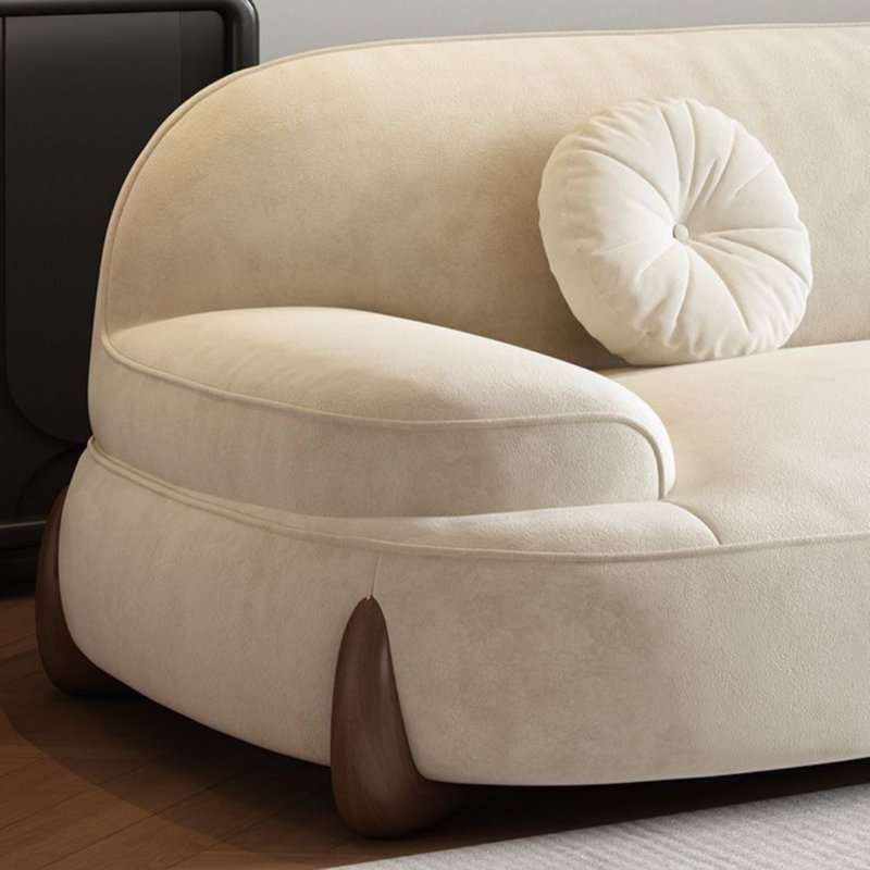 Canapé simple blanc cassé de style crème, H 31,5 po x l 102,36 po x P 42,13 po, 3