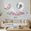 Planche de surf American Art Decor - Hibiscus tropical, art mural Monstera