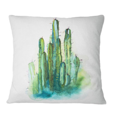 Coussin Green High Spiky - imprimé traditionnel