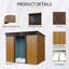 Rangement extérieur en métal 8 pi x 6 pi avec portes coulissantes verrouillables et plaque transparente-118091590