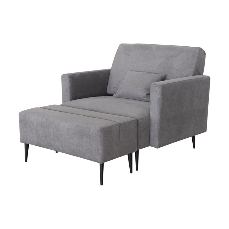 Ensemble de fauteuil et repose-pieds Mason Gray, Gris
