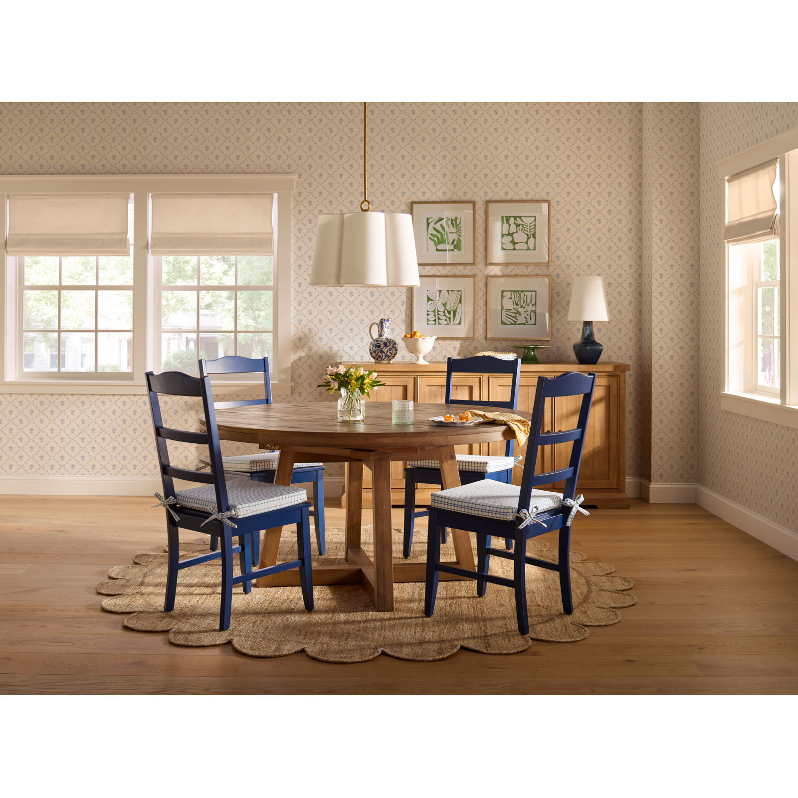 Taj Dimmable Pendant Light, 21.5" H x 22" W x 22" D, 3