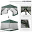 Tente à auvent inclinable avec filet Outsunny-114930117