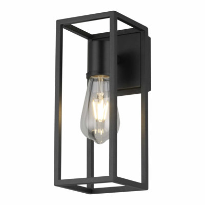 Gesele Black 27cm H Outdoor Wall Lantern