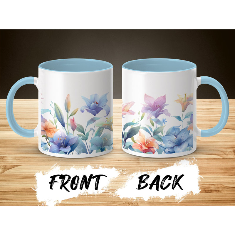 Ceramic Coffee Mug, Light Blue