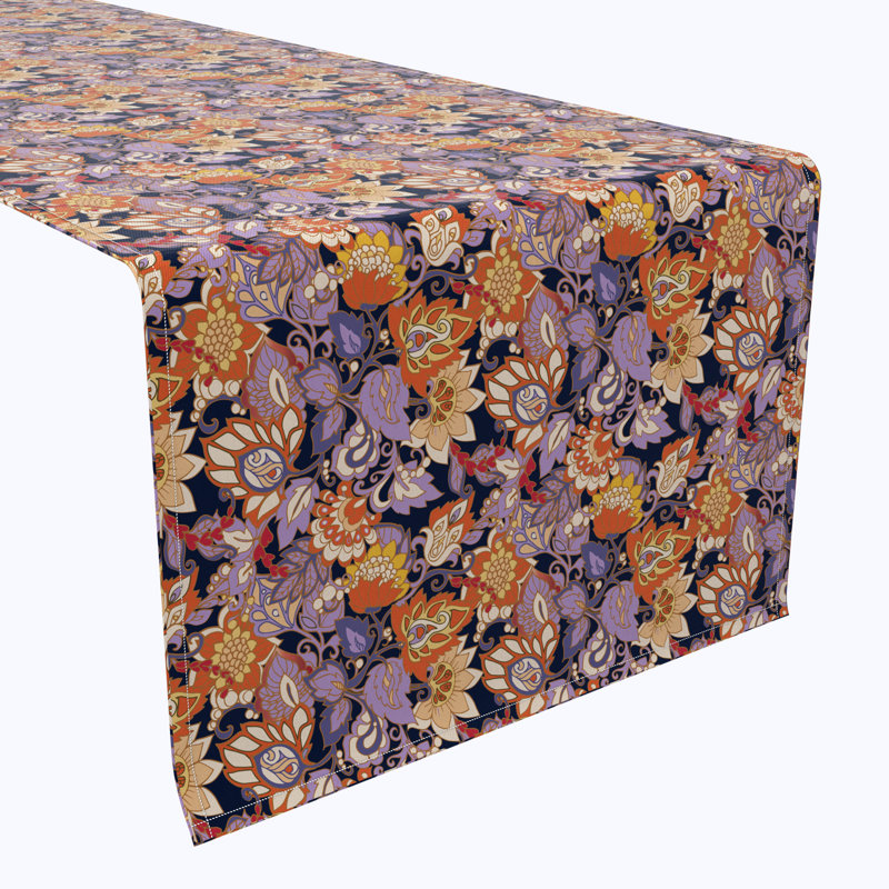 Floral 26 Cotton Table Runners, 72" x 16"