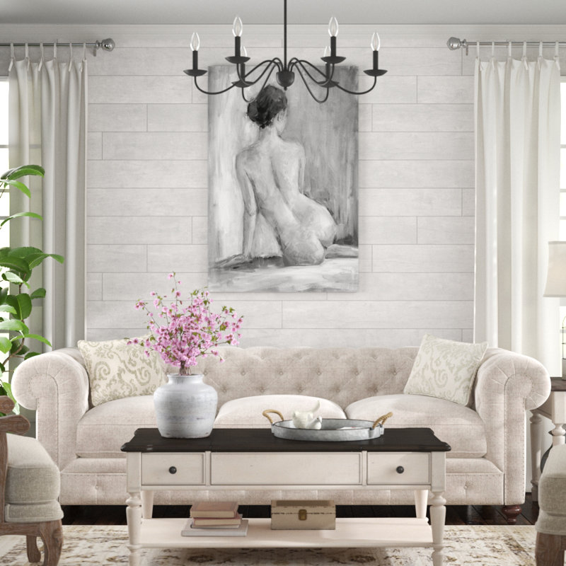 "La figure en noir et blanc I" par Ethan Harper, reproduction d'art sur toile, H 48 po x l 32 po, Toile tendue
