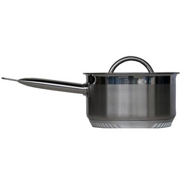 Bergner Gourmet by - 5 qt Stainless Steel Saute Pan with Vented Glass Lid and Helper Handle BGUS10110-STS