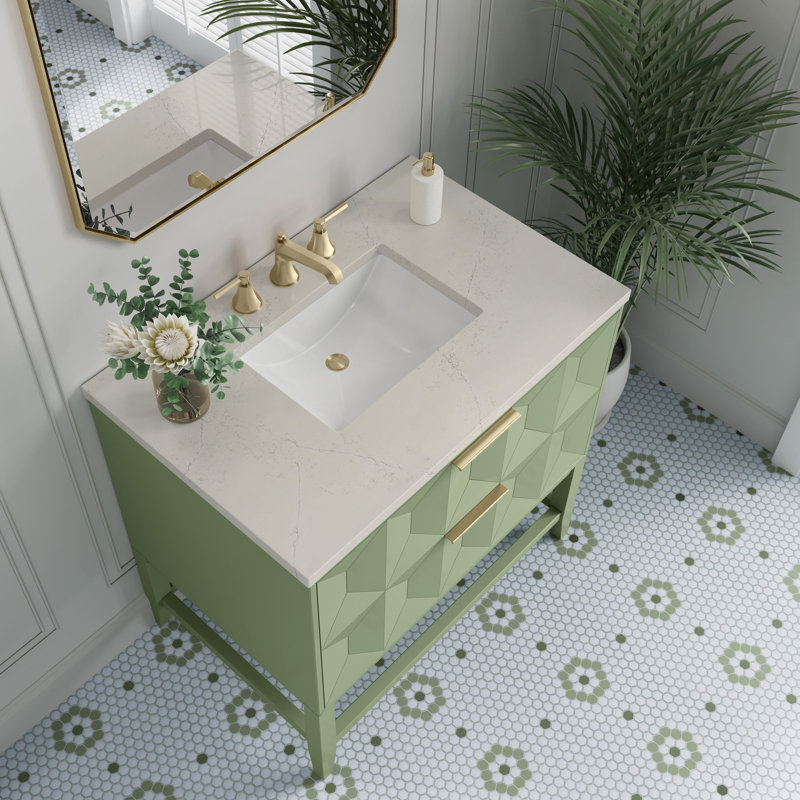 Emmeline 36'' W Single Vanity, 8" Widespread, Pistachio, Siberian