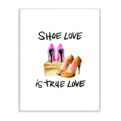 «Shoe Love True Love Expression Glam Heels» par Regina Moore - impression d'art textuel
