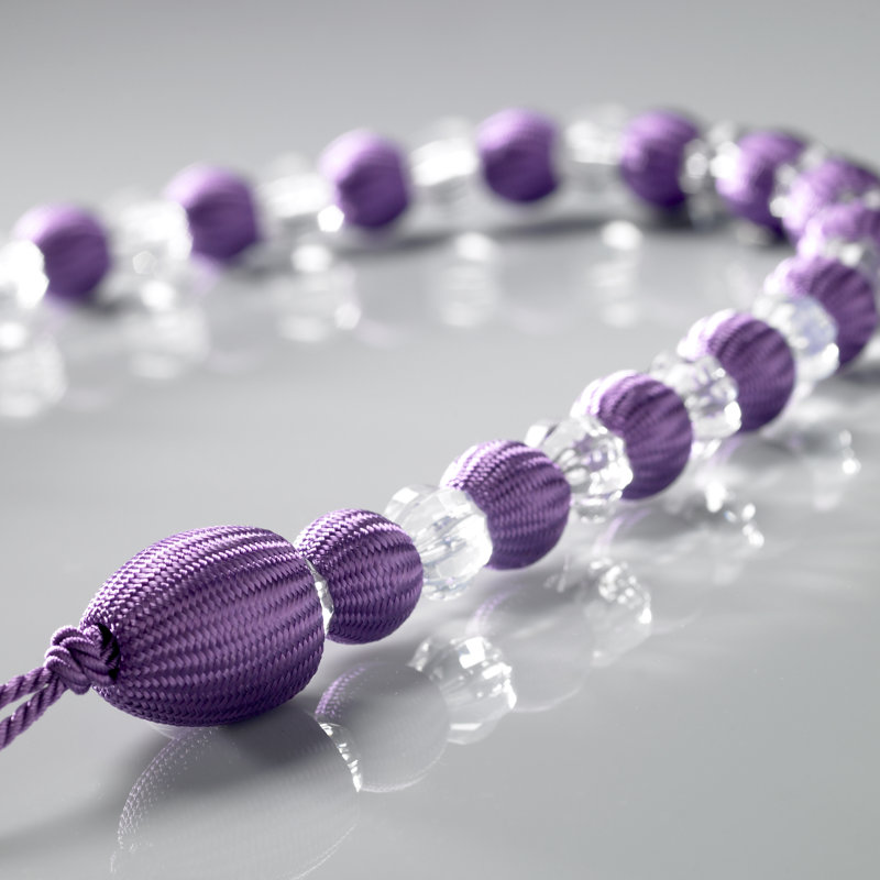 Canaan Earl Beaded Curtain Tieback, Mauve
