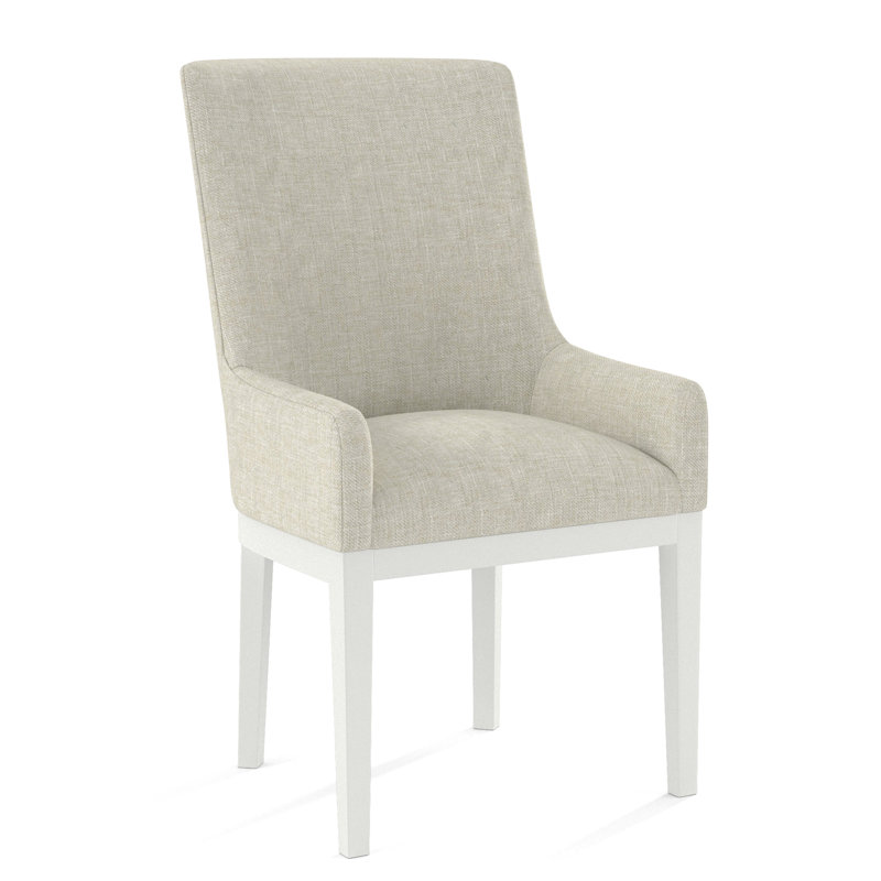 Upholstered Arm Chair, Applause Archway Grey, White
