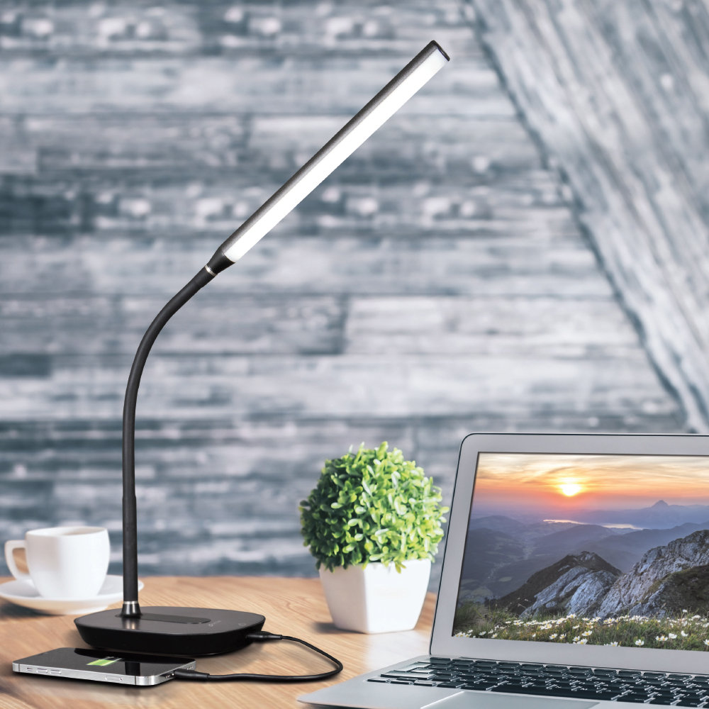 OttLite 27 Black LED Adjustable Extended Reach Desk Lamp