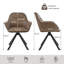 48.5cm H Vintage Faux Leather Upholstered Dining Chairs-1652087117