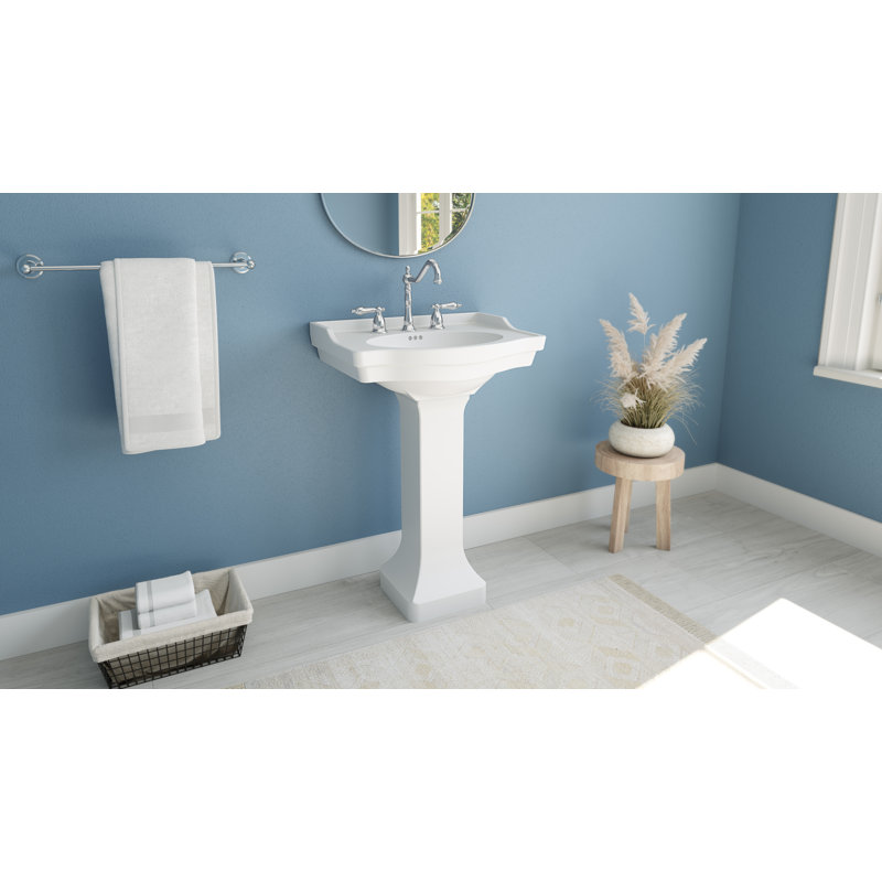 Évier sur pied l 24 po x H 36 po Nile, perçage de robinet 8 po Nile