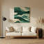 Paysage abstrait, art mural vert en métal 60-1222260685