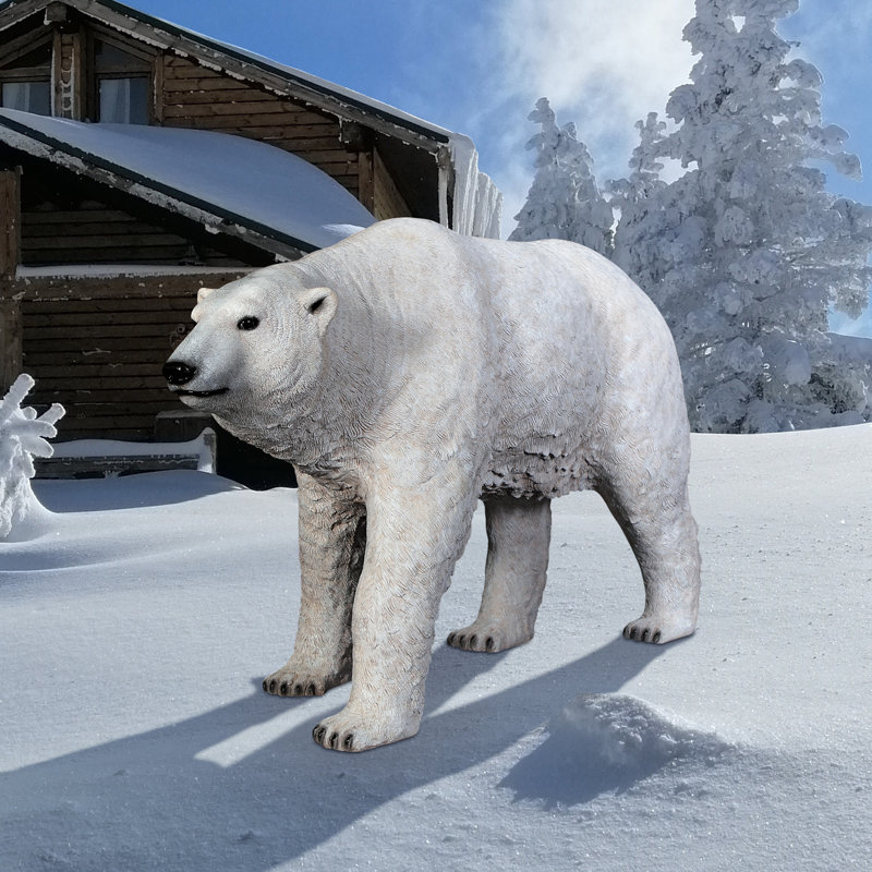 Statue l'ours polaire à l'affût