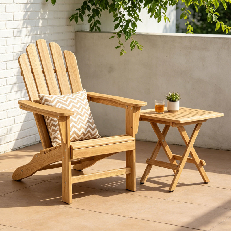 Chaise Adirondack d'extérieur en teck