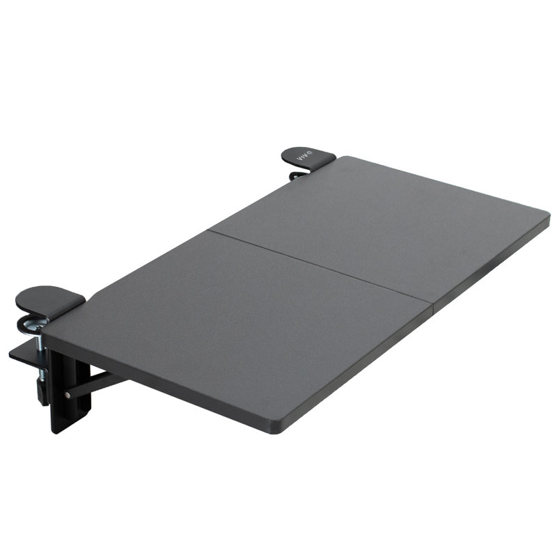VIVO Desk Extension, Accessory Platform, Black, 5" H x 23.7" W x 11.7" D