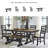Jancey 78 " Extendable Rectangular with Solid Wood Base Dining Table