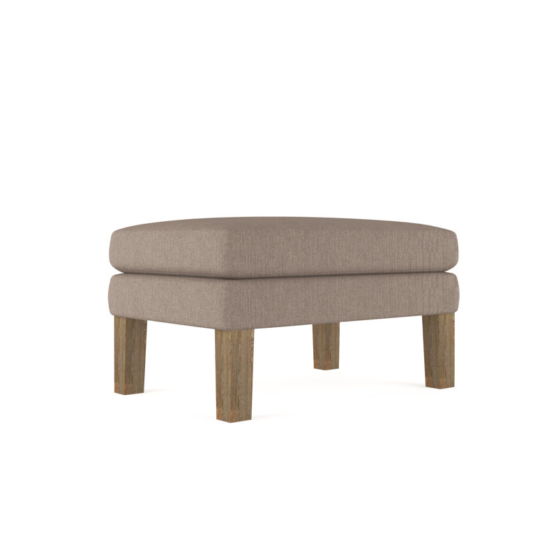 Repose-pieds Charlton, Naturel, Cuir vieilli graphite