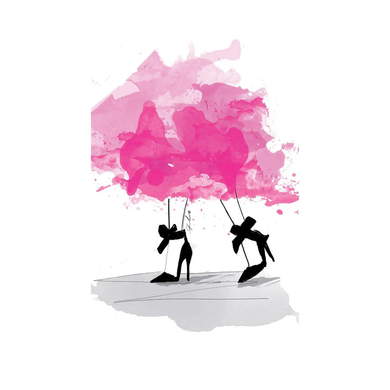 «Pretty In Pink» par - Toile tendue, H 12 po x l 8 po x P 0,75 po