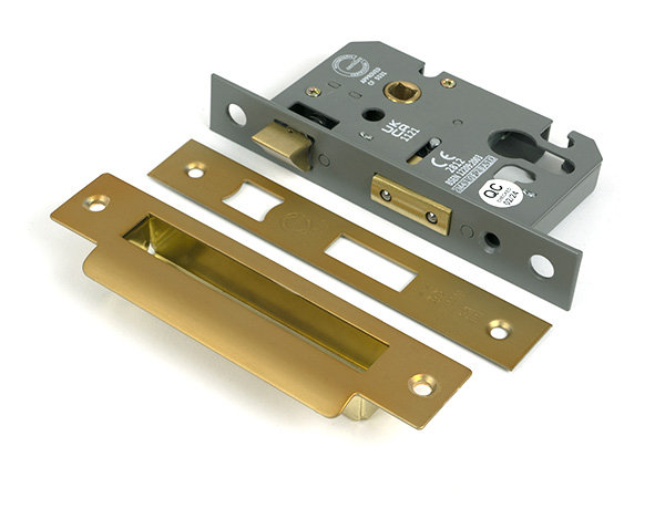 Euro Profile Sash Lock, Polished Brass