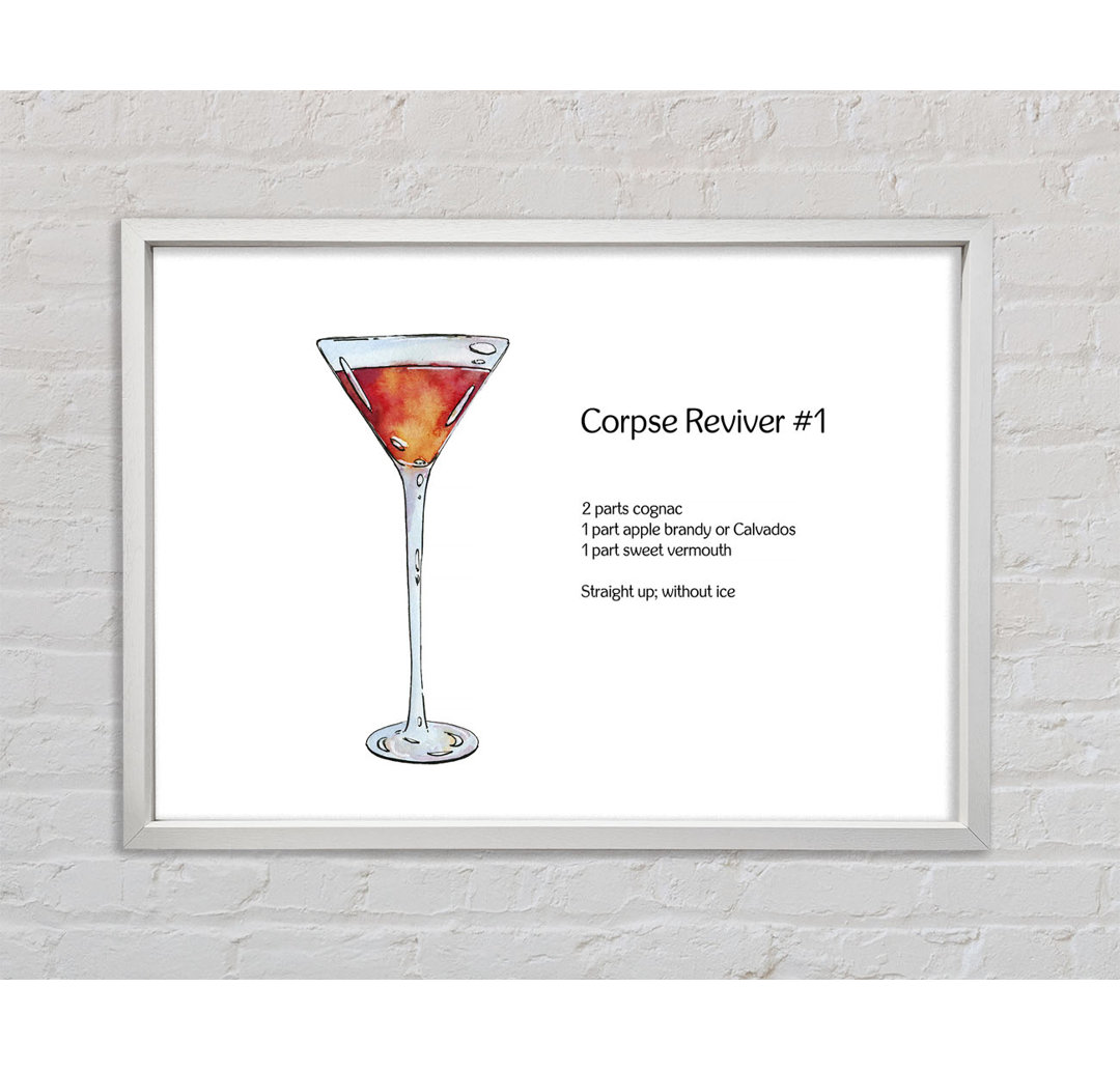 Corpse Reviver Cocktail - Einzelner Bilderrahmen Kunstdrucke auf Leinwand