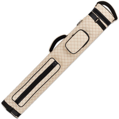 Action ACVA24 2 Butt 4 Shaft Vanity Series Hard Pool Cue Case - Cream & Brown