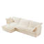 Comfy Cloud, 3 places, velours côtelé crème, siège profond avec option luxueuse pour la maison, coussin-1112924907