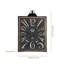 Horloge murale rectangulaire en métal de style rétro