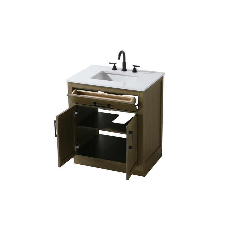 Ahner 30 inch Single Bathroom Vanity, Chestnut Brown