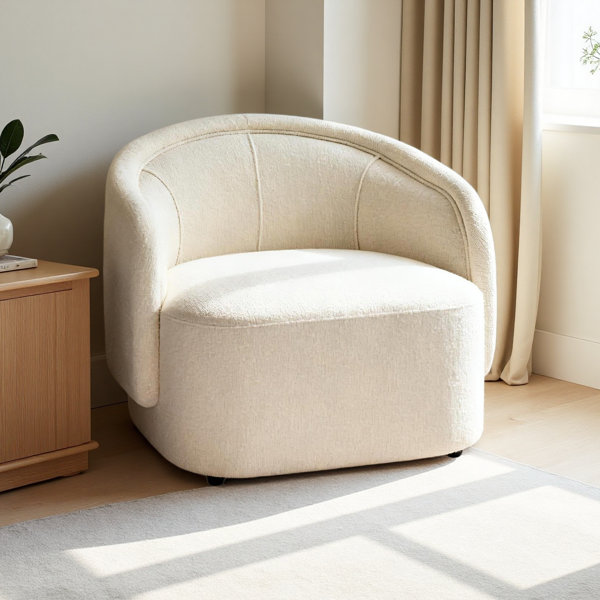 George Oliver Accent Chair Curved Boucle - Wayfair Canada