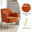Chaise contemporaine Cleo de 26 po de largeur avec accoudoirs encastrés-1045306417