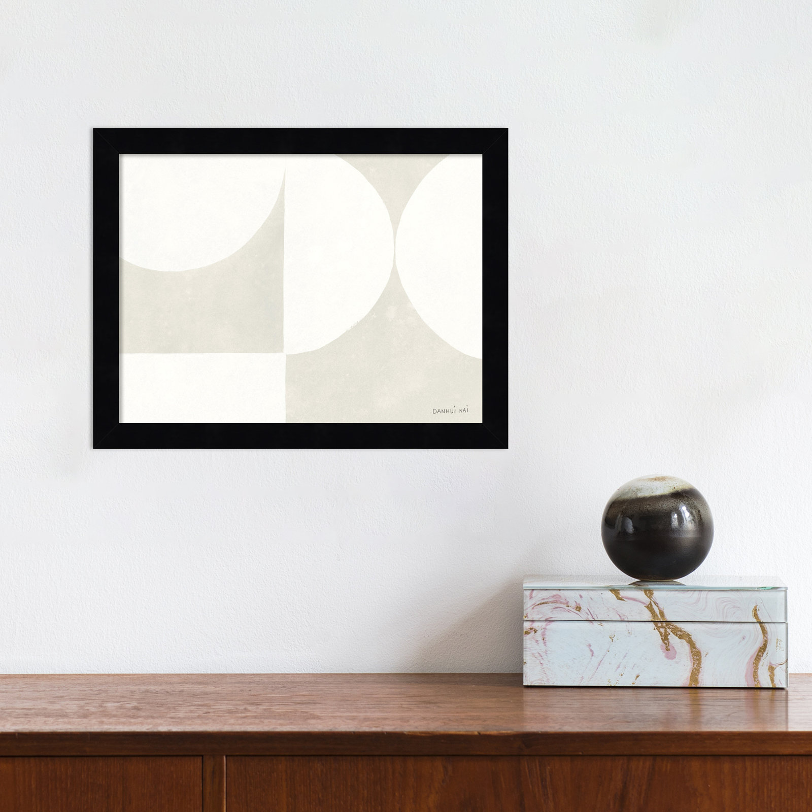 Wales "Strand VI" Print by Danhui Nai, 10" H x 13" W x 1" D, Black
