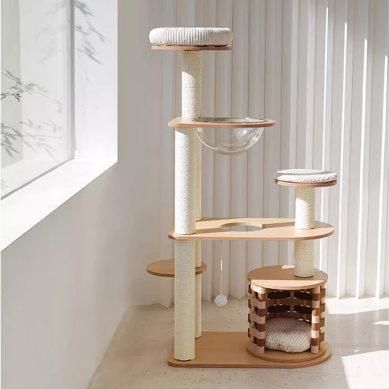 4 Tiers Cat Tree with Condons,Perch,Scratching Posts