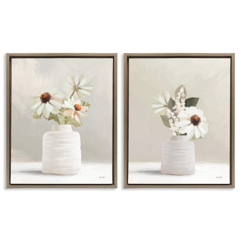 Ensemble de 2 vases flottants encadrés simplement élégants par House Fenway, Cadre flottant orme Montalcino