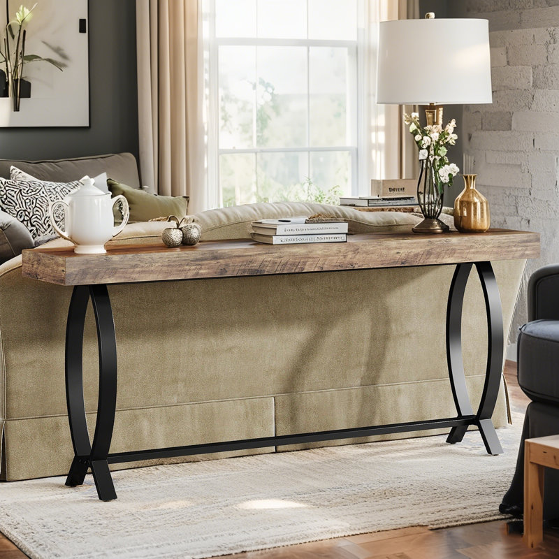 70.87" Console Table - Narrow Entryway Sofa Table with Metal Legs for Hallway, Living Room, Behind Couch