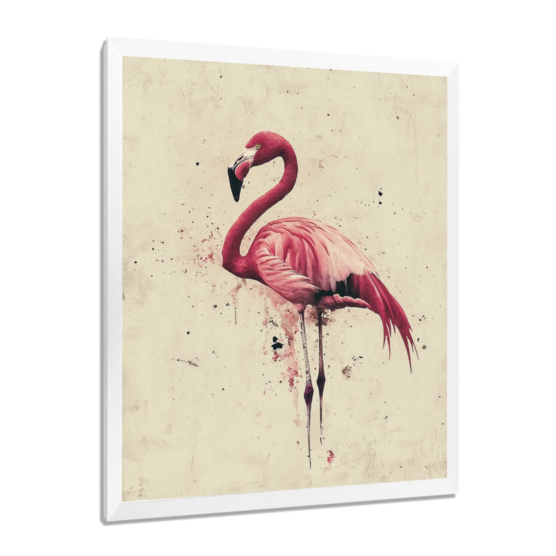 Cohdwell - animaux, art mural, H 20 po x l 12 po, Picture Framed, Blanc