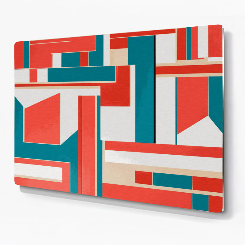 Art mural rigide en métal orange 89, H 12 po x l 18 po