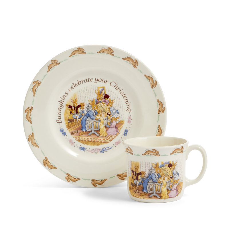 Bunnykins Nurseryware Christening Plate and Mug