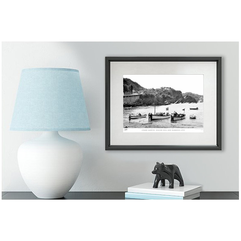 Combe Martin, Seaside Hill And Harbour C1955 - Single Picture Frame Print, 28cm H x 36cm W x 2.3cm D