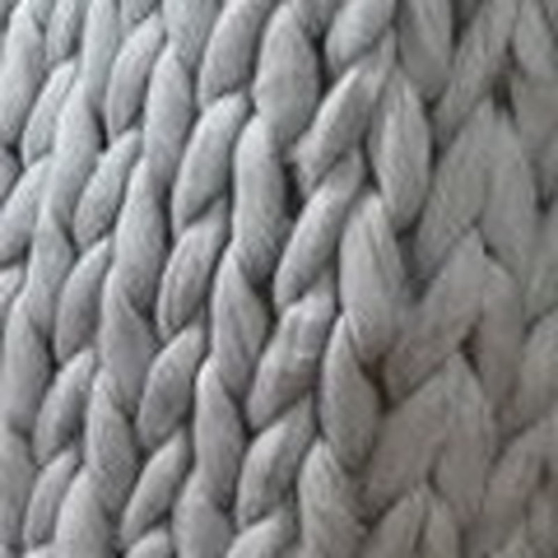 Cambel Cable Knit Throw Blanket, Grey