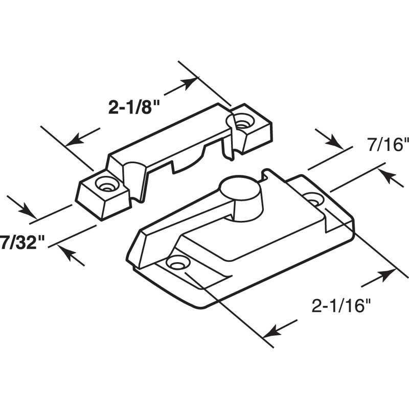 Prime-Line Keyless Sliding Window Lock Hardware