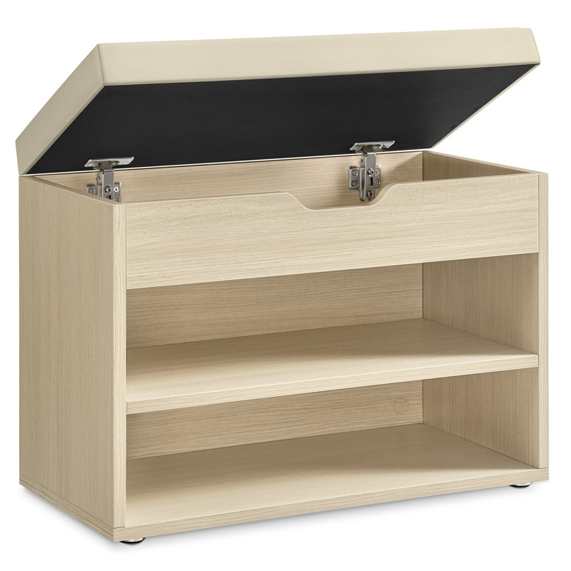 Saer Storage Bench, Natural, Beige