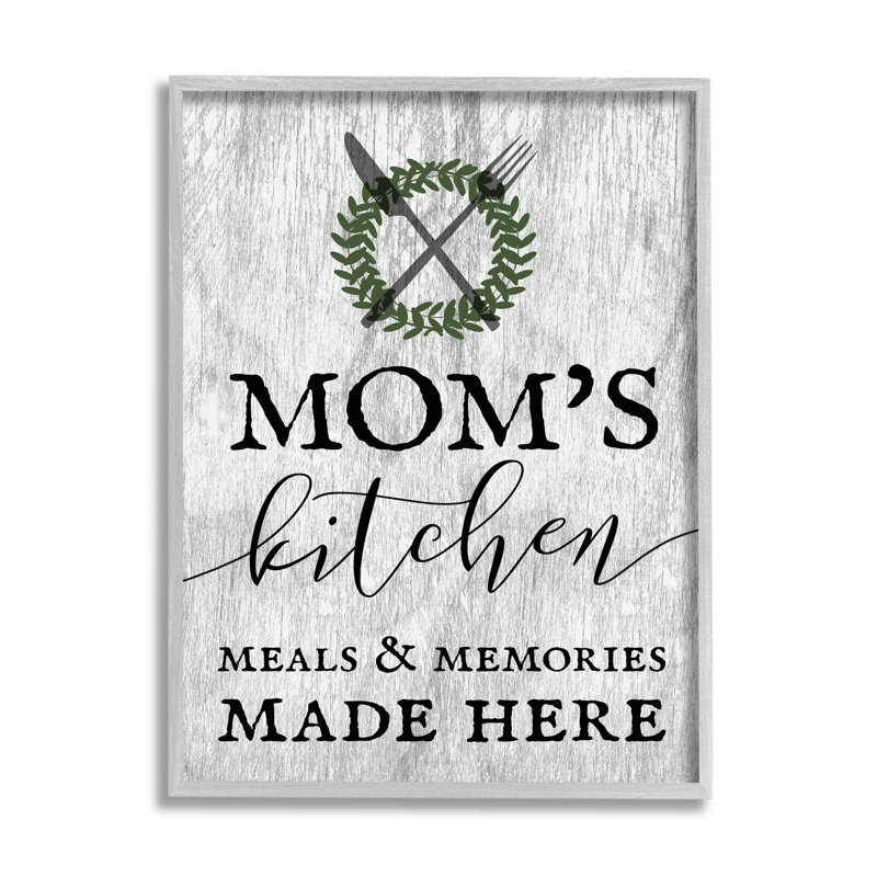 Mom's's Kitchen Repas et souvenirs, L 24 po x H 30 po, Estampe numérique Farmhouse